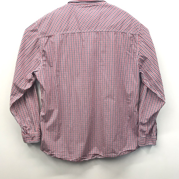 Rolling Paper Brand‎ Button Up Mens Shirt 3XL Long Sleeve Red Blue Plaid Cotton. - Picture 5 of 8